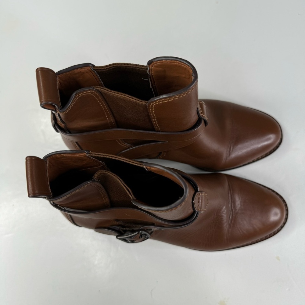 Coach Brown Leather Ankle Boots Size 7.5 - Picture 2 of 8